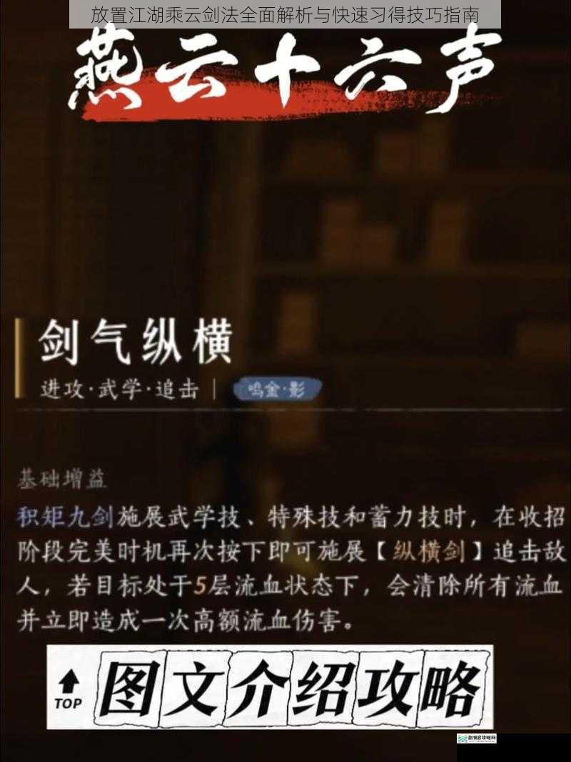 放置江湖乘云剑法全面解析与快速习得技巧指南