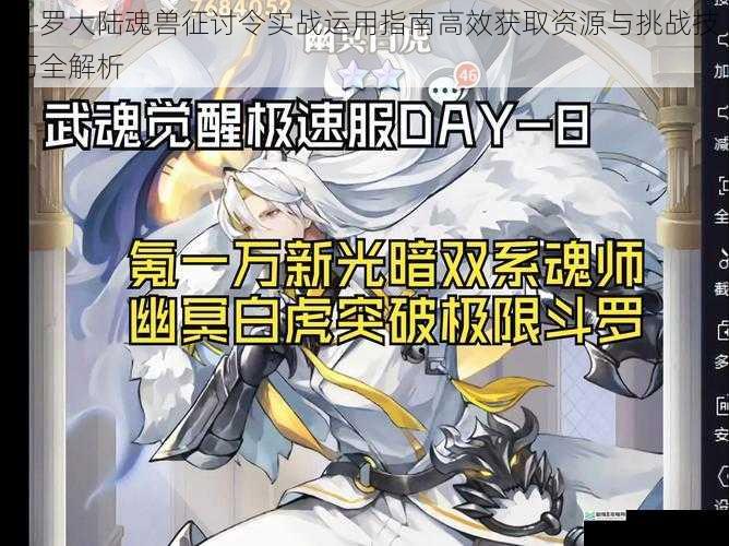 斗罗大陆魂兽征讨令实战运用指南高效获取资源与挑战技巧全解析