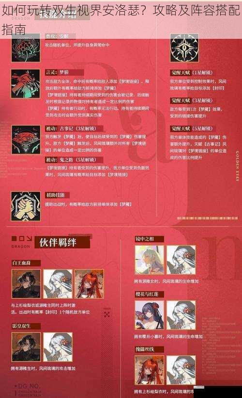 如何玩转双生视界安洛瑟？攻略及阵容搭配指南