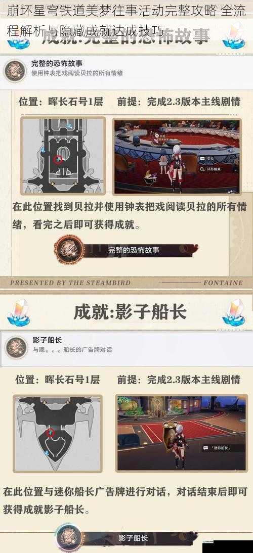 崩坏星穹铁道美梦往事活动完整攻略 全流程解析与隐藏成就达成技巧