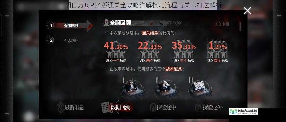 明日方舟PS4版通关全攻略详解技巧流程与关卡打法解析